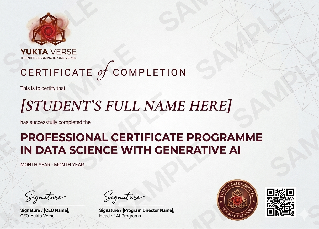 PCP in Data Science with Generative AI Certificate