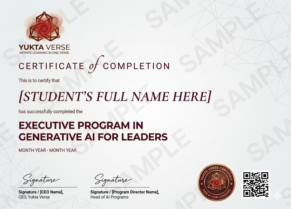 Executive Programme in Generative AI for Leaders Certificate